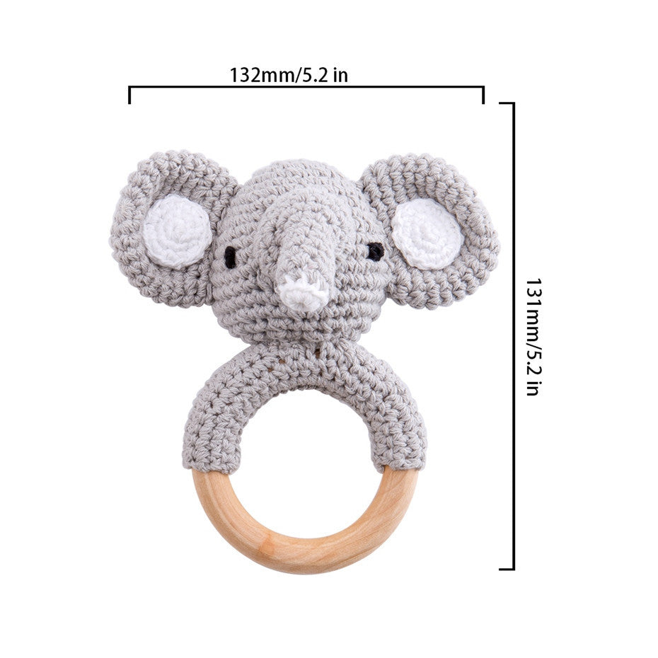 Baby Rattle Hand Woven Cartoon Animal Bracelet Newborn Soothing Doll - Cindi Book