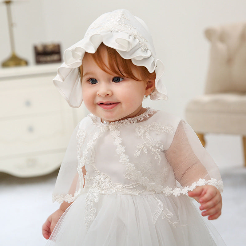 Baby Girl Children's One Year Old Full Moon Wedding Dress - Cindi Book