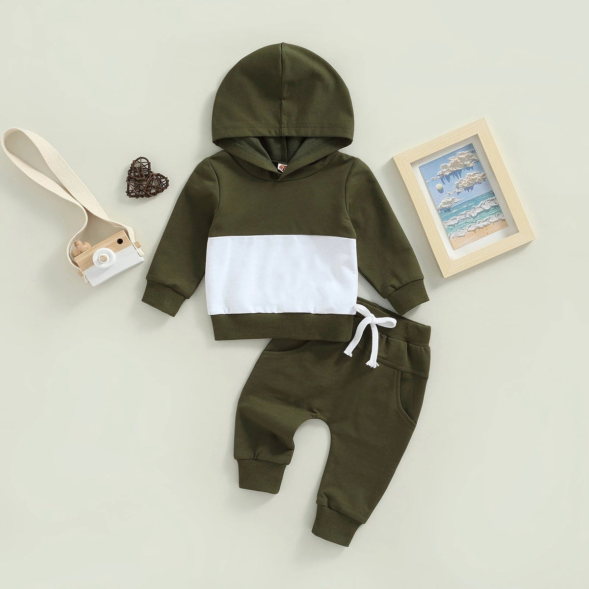 Boys Patchwork Hoodie Suit Fashion Casual - Cindi Book