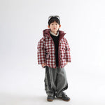 Children's Winter Warm Coat Two-sided Wear Thick Checks Tide - Cindi Book