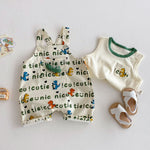 Cartoon Vest Baby Full Printing Suspender Pants Fashion - Cindi Book