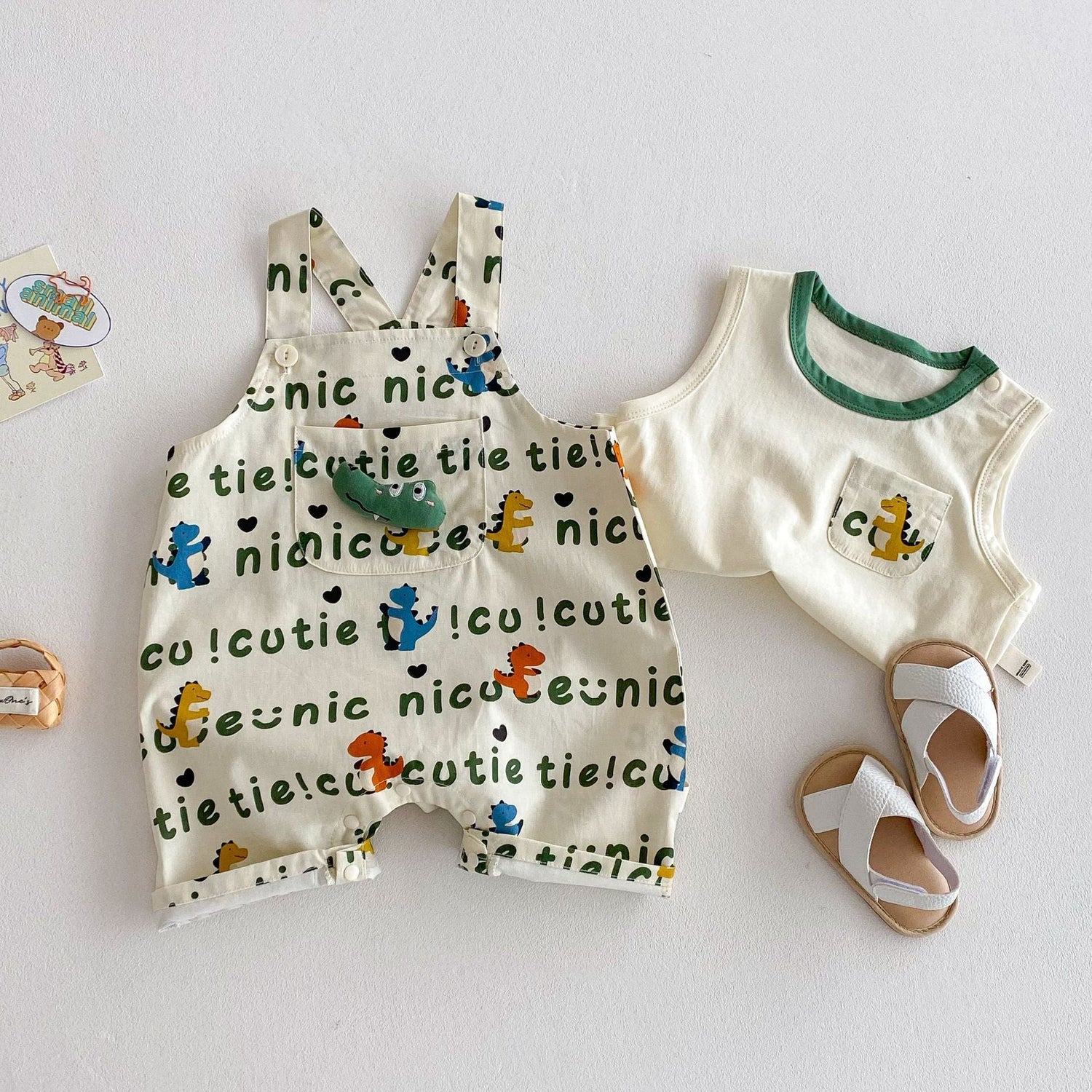 Cartoon Vest Baby Full Printing Suspender Pants Fashion - Cindi Book