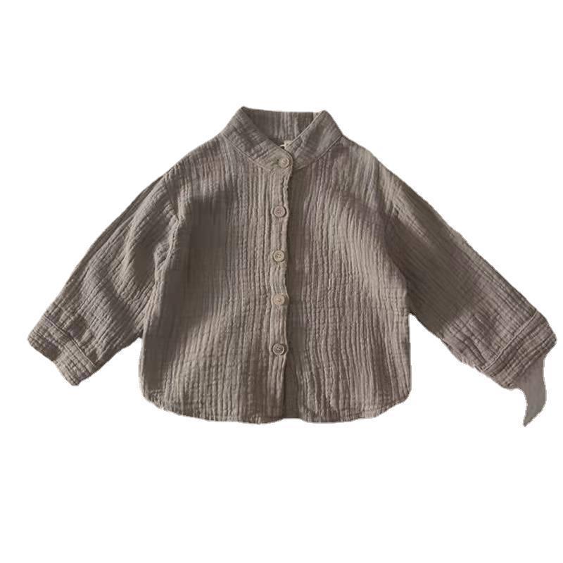 Cotton And Linen Shirt Korean Children's Fashion Top - Cindi Book
