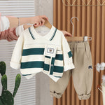 Boys And Girls Striped Large Pocket Lapels Suit - Cindi Book