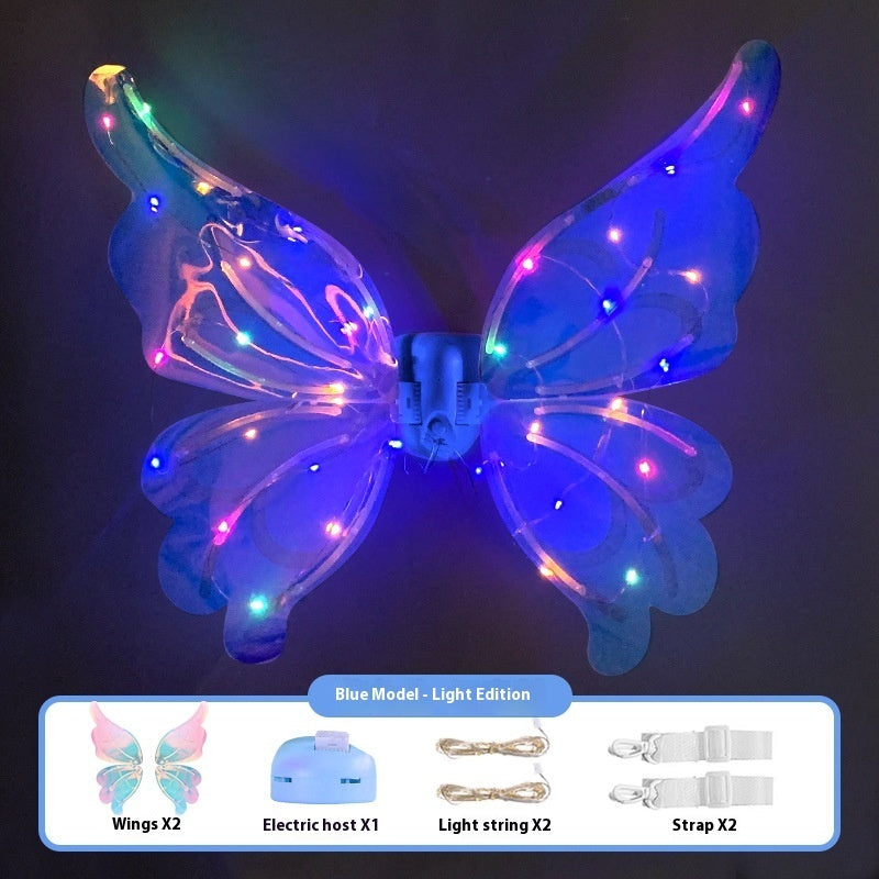 Light-emitting Children's Electric Butterfly Wings Back Decoration Angel Little Fairy Toy - Cindi Book