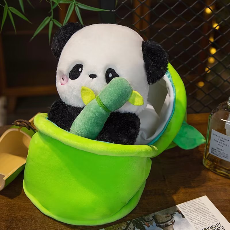 Bamboo Tube Simulation Panda Doll - Cindi Book