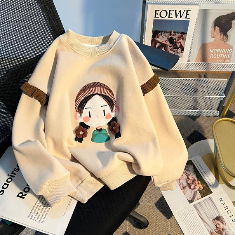 Girls Stylish Hoodie Base Layer Casual Style For Kids - Cindi Book