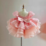 Short-sleeve Princess Dress For A Baby Girls First Birthday - Cindi Book