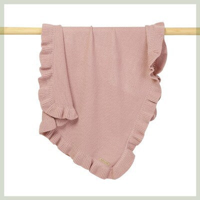 Knitted Baby Blankets Newborn Swaddle Wrap Ruffle - Cindi Book