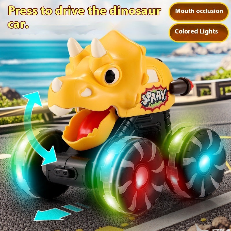 Inertial Sliding Model Light Pressing Dinosaur Toy Car - Cindi Book