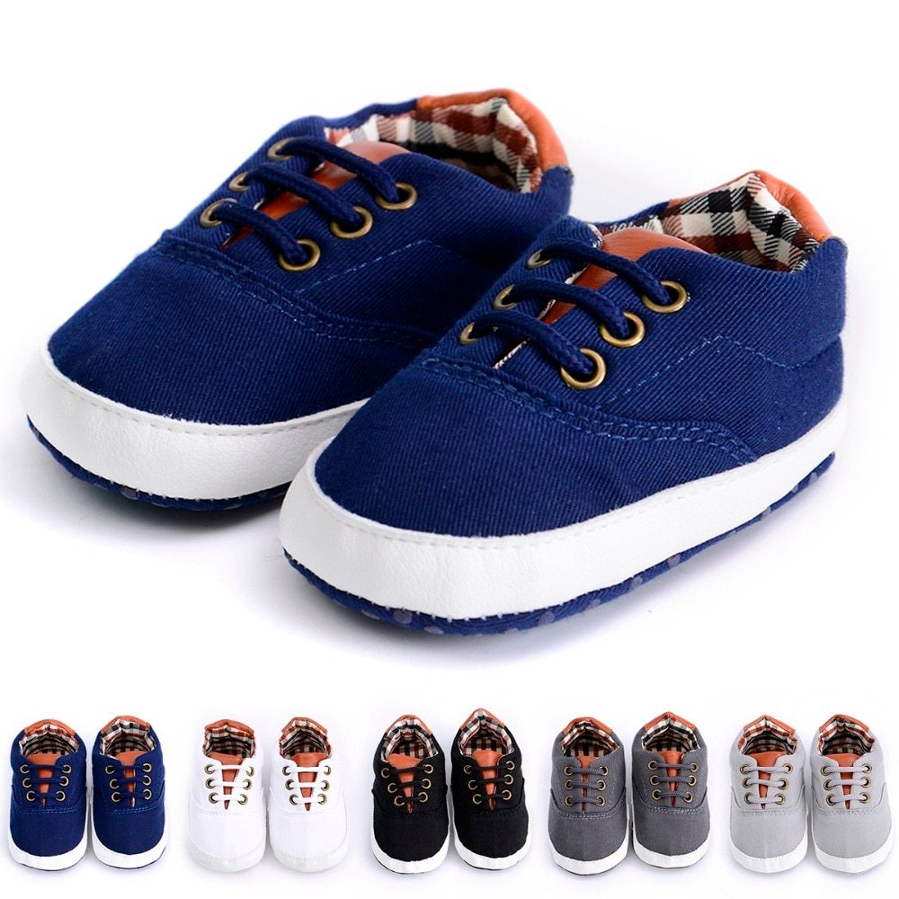 Solid color casual lace soft bottom baby canvas shoes baby shoes toddler shoes - Cindi Book