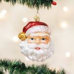 Old World Christmas Jingle Bell Santa Ornament - hand-blown glass Christmas tree ornament