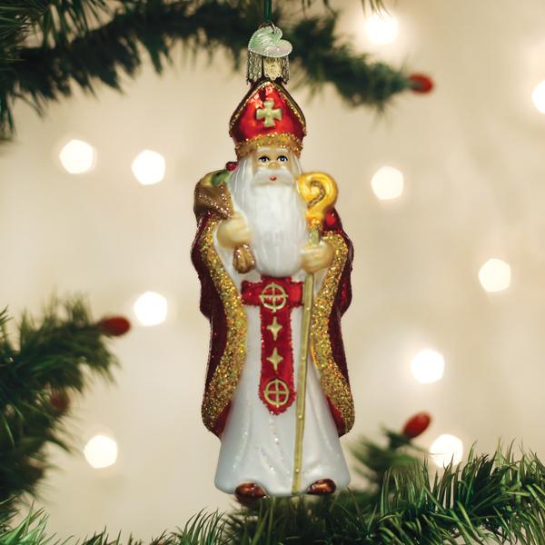Old World Christmas St. Nicholas Ornament - hand-blown glass Christmas tree ornament