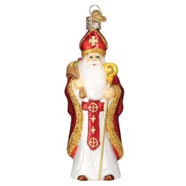 Old World Christmas St. Nicholas Ornament - hand-blown glass Christmas tree ornament (view 3)