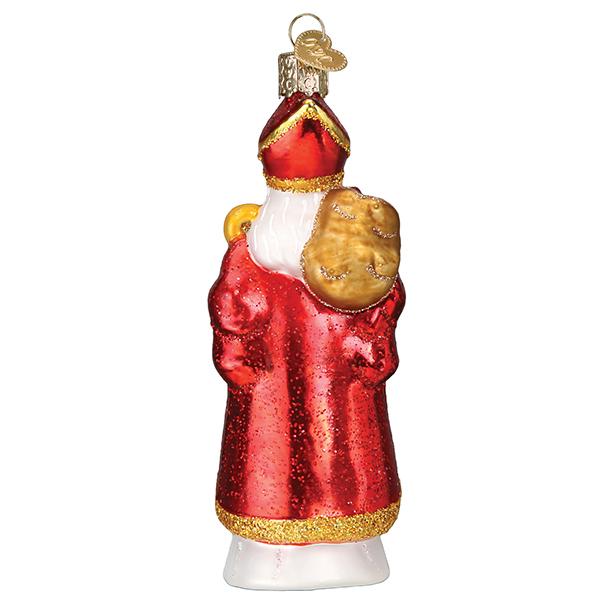 Old World Christmas St. Nicholas Ornament - hand-blown glass Christmas tree ornament (view 4)