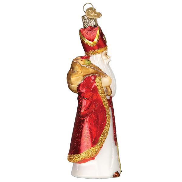Old World Christmas St. Nicholas Ornament - hand-blown glass Christmas tree ornament (view 5)