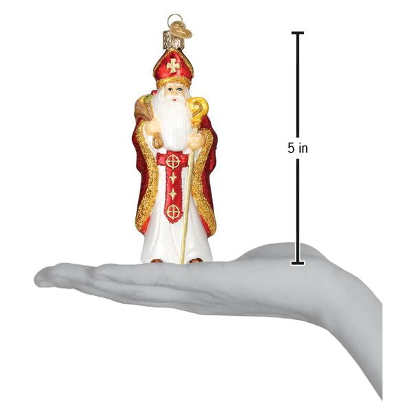 Old World Christmas St. Nicholas Ornament - hand-blown glass Christmas tree ornament (view 6)