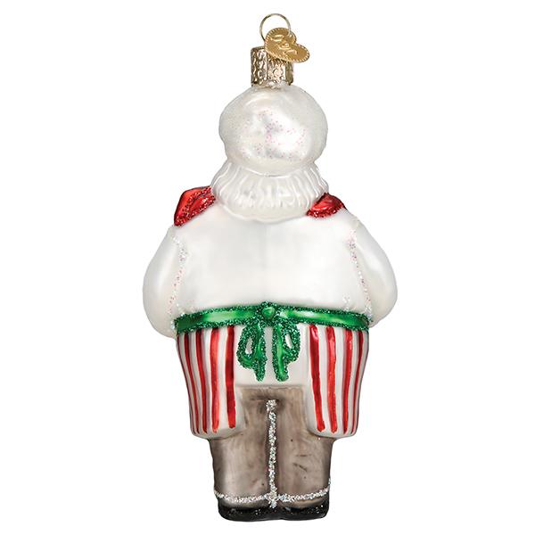 Old World Christmas Chef Santa Ornament - hand-blown glass Christmas tree ornament (view 4)