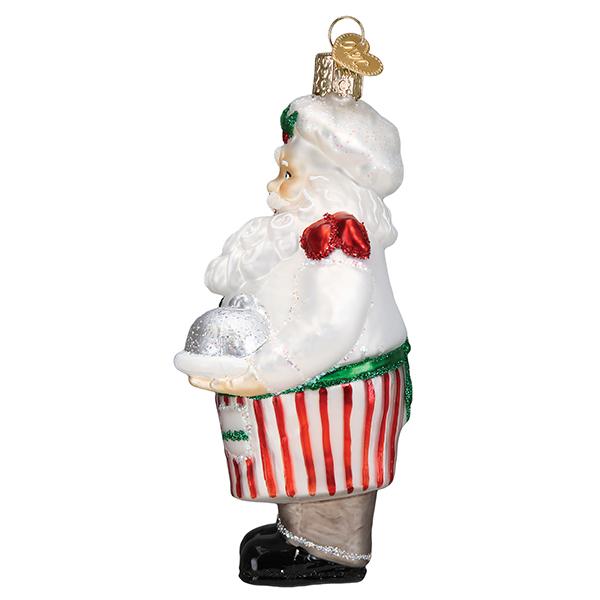 Old World Christmas Chef Santa Ornament - hand-blown glass Christmas tree ornament (view 5)