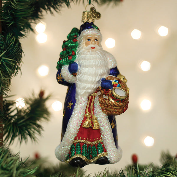 Old World Christmas Regal Father Christmas Ornament - hand-blown glass Christmas tree ornament