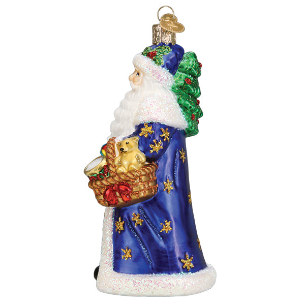 Old World Christmas Regal Father Christmas Ornament - hand-blown glass Christmas tree ornament (view 4)