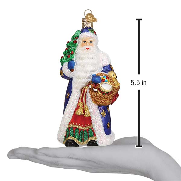 Old World Christmas Regal Father Christmas Ornament - hand-blown glass Christmas tree ornament (view 6)