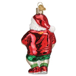 Old World Christmas Pickleball Santa Ornament - hand-blown glass Christmas tree ornament (view 4)