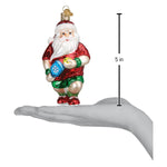 Old World Christmas Pickleball Santa Ornament - hand-blown glass Christmas tree ornament (view 6)