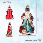 Old World Christmas United Kingdom Santa Ornament - hand-blown glass Christmas tree ornament (view 6)