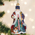 Old World Christmas United Kingdom Santa Ornament - hand-blown glass Christmas tree ornament