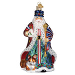 Old World Christmas United Kingdom Santa Ornament - hand-blown glass Christmas tree ornament (view 2)