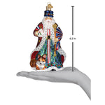 Old World Christmas United Kingdom Santa Ornament - hand-blown glass Christmas tree ornament (view 5)