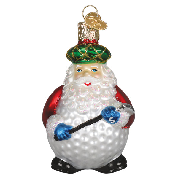 Old World Christmas Ho Ho Hole-In-One Ornament - hand-blown glass Christmas tree ornament (view 2)