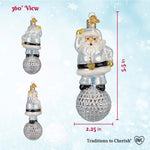 Old World Christmas Disco Fever Santa Ornament - hand-blown glass Christmas tree ornament (view 6)