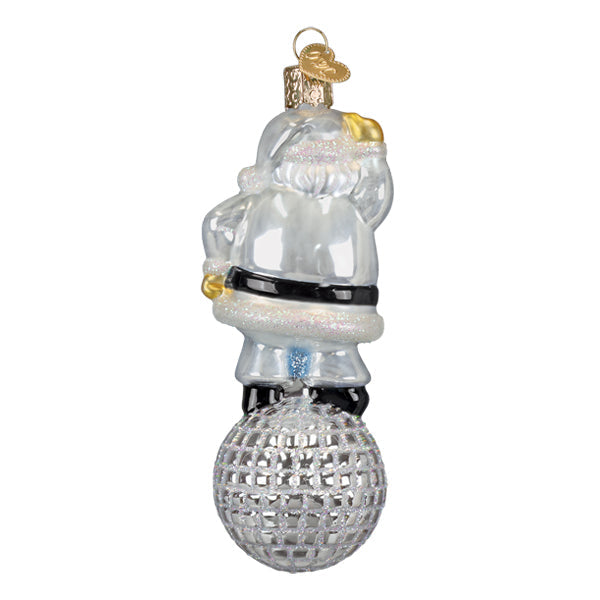 Old World Christmas Disco Fever Santa Ornament - hand-blown glass Christmas tree ornament (view 3)