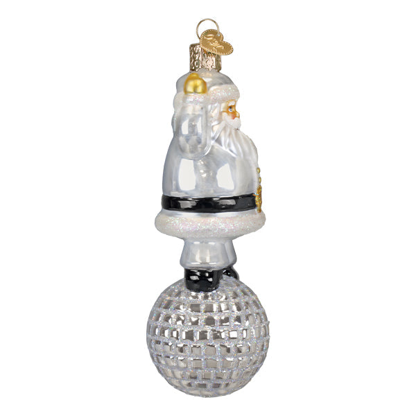 Old World Christmas Disco Fever Santa Ornament - hand-blown glass Christmas tree ornament (view 4)