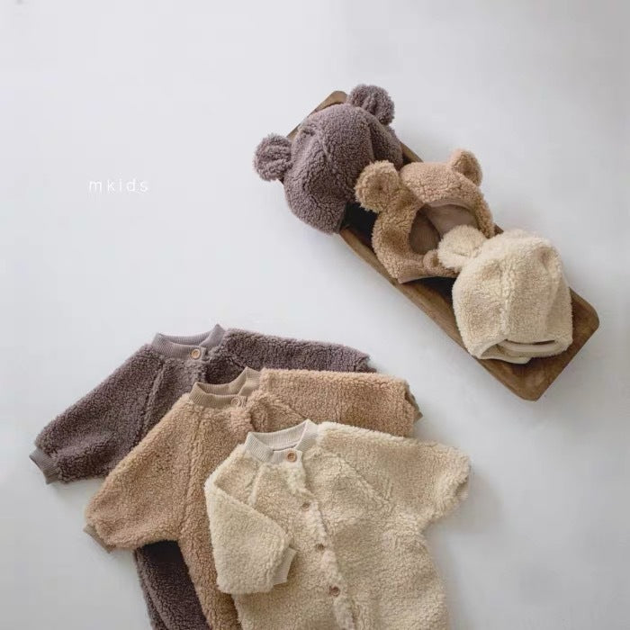 New Baby Button Plush Creeper for Autumn and Winter