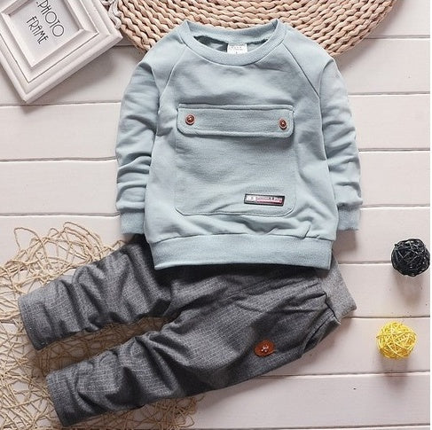 Toddler Baby Outfit Children Set 0-3 Years Old Set Pants Children's Sportswear Boys Girls Children's Clothing Brand