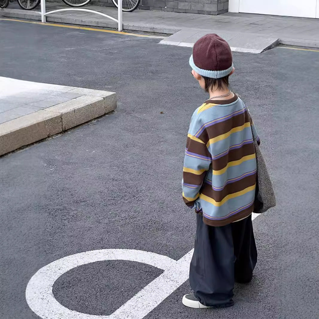 Loose Top Boys' Clothes Stripes - Cindi Book