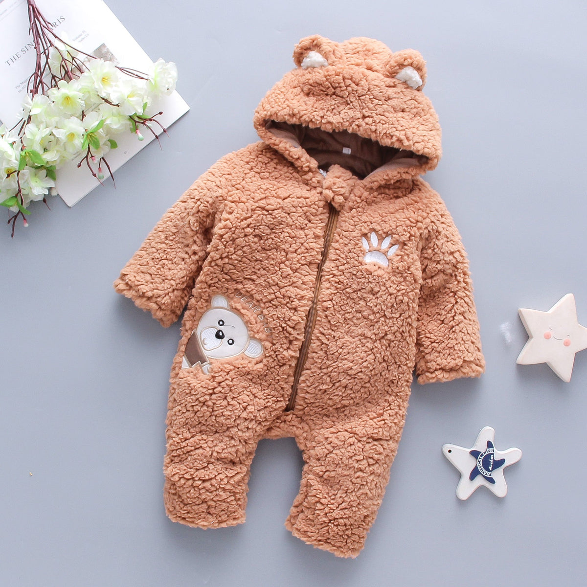 Winter Baby Boy Girl Romper Cotton Clothes - Cindi Book
