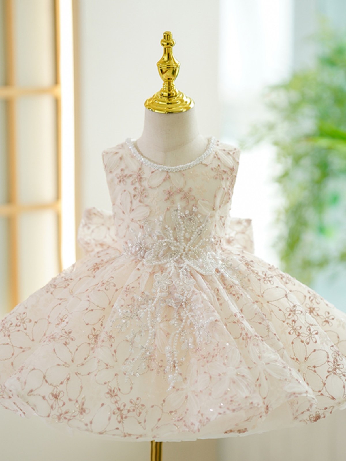 Champagne-colored High-end Piano-style Tutu Performance Outfit - Cindi Book