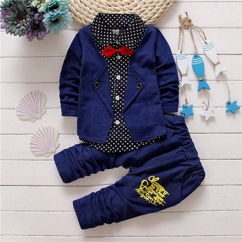 Children's Children's Suit Bow tie Sweater Small Trousers - Cindi Book
