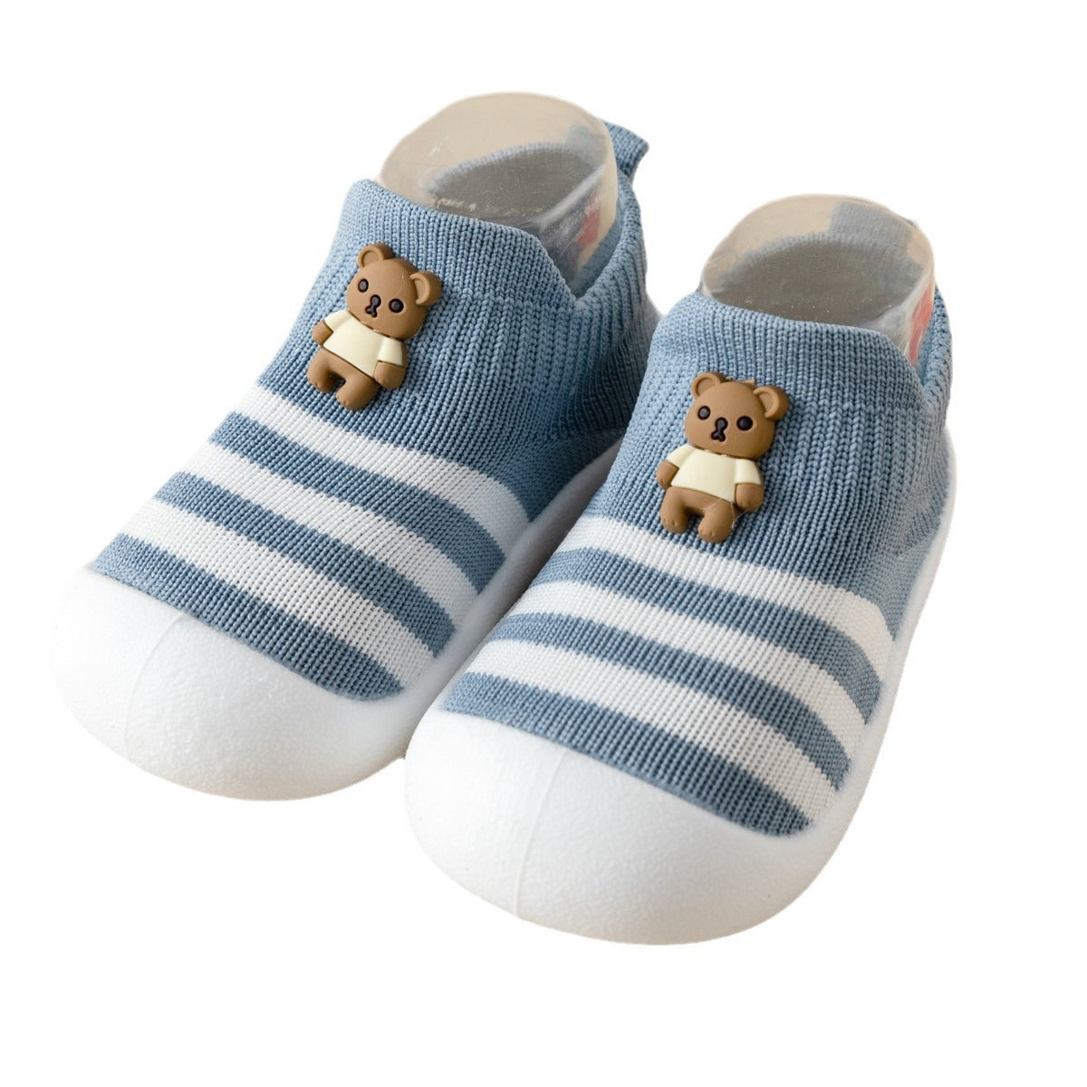 Casual Simple Soft Bottom Non-slip Cartoon Striped Toddler Shoes - Cindi Book