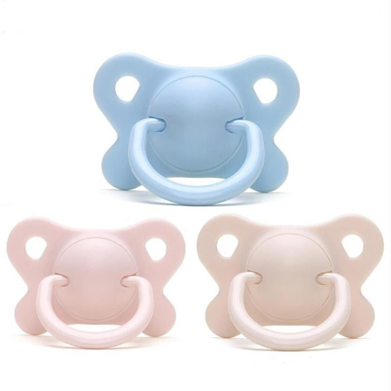 Pacifier Sleeping Baby Pacifier Newborn Silicone Pacifier Super Soft Flat Head - Cindi Book
