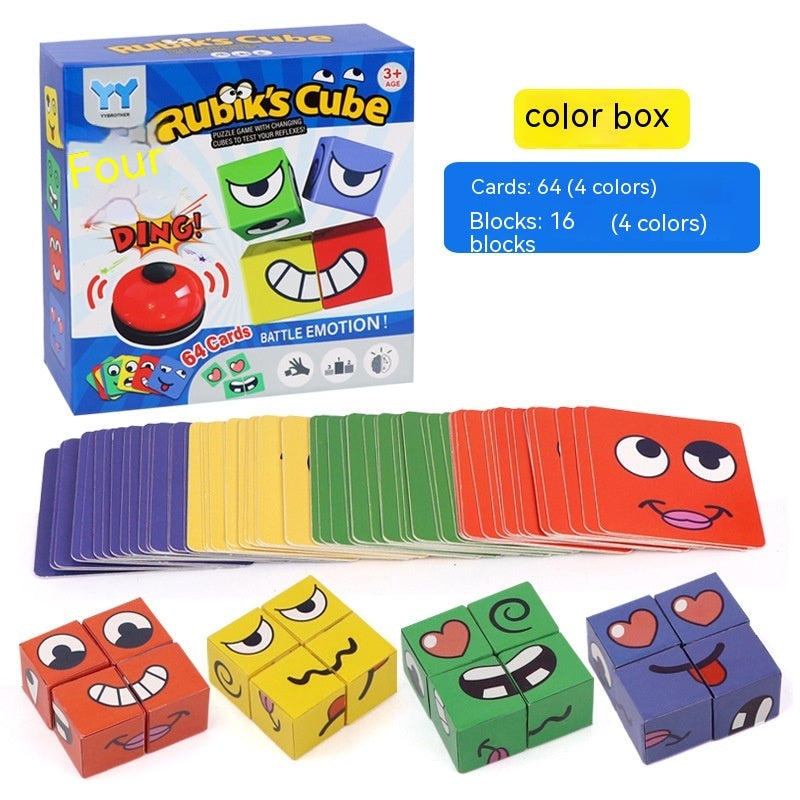 Face Changing Rubik's Cube Educational Toy Expression Building Blocks - Cindi Book