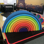 Jigsaw Puzzle Large 12-piece Arch Bridge Rainbow Building Blocks Early Childhood Education Toys - Cindi Book
