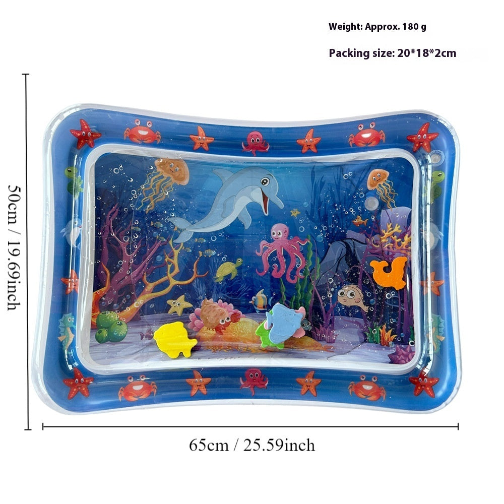 Children's Inflatable Marine Animal Racket Water Cushion Baby Crawling Racket Water Bag Racket Water Cushion Climbing Pad - Cindi Book