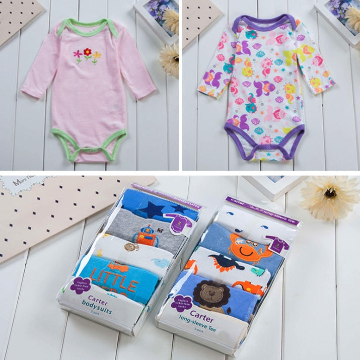 Long-sleeved triangle robe baby onesies cotton romper bag fart clothes baby children's clothing autumn - Cindi Book