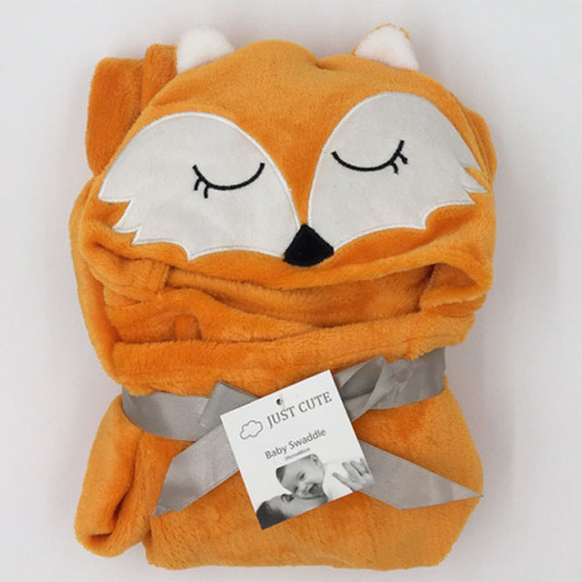 Baby Fleece Bath Towel Hooded Towels Bathrobe
