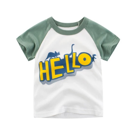 Children's Wear Summer New Korean Children's Boys Cotton T-shirt Men's Treasure In Children's Short Sleeves - Cindi Book